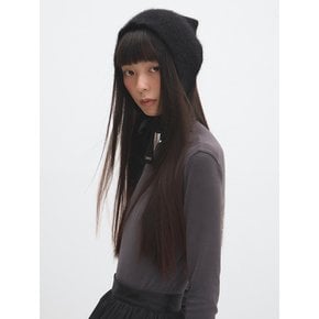 FLUFFY ANGORA TRIANGLE BALACLAVA_TT3W704BK