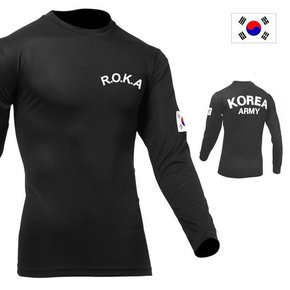 [군헌터] 쿨론 ROKA 로카 검정 긴팔 군인 군대 티셔츠