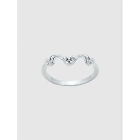 Wave leaf miss ring(cubic)