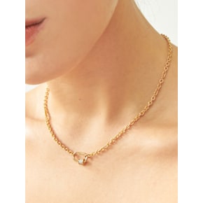 Link Star Silver Necklace In403 [Gold]