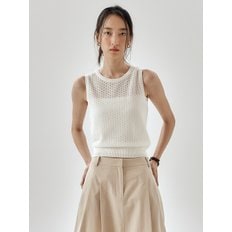 Crochet Sleeveless Knit Top _ 2color