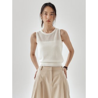 FRONTROW Crochet Sleeveless Knit Top _ 2color