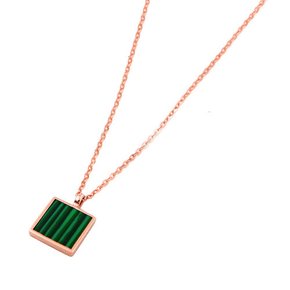 14K GOLD [목걸이] P사각공작 목걸이