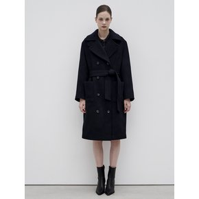 23FW Calla2 Collector Premium LoveElizabeth Merino wool Coat Navy