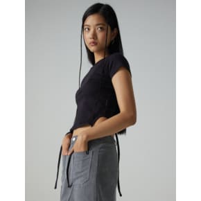 SHIP TIE STRING T - BLACK