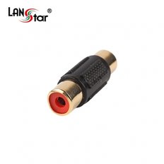 LANSTAR RCA to RCA 젠더 (LS-AVG-RCA-FFBK, 검정)