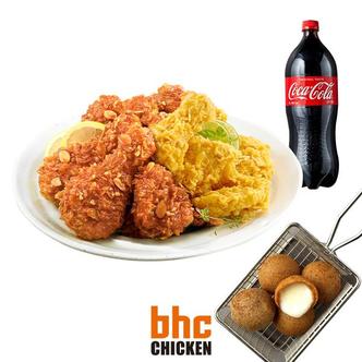 BHC 후라이드반/양념반+치즈볼+콜라1.25L