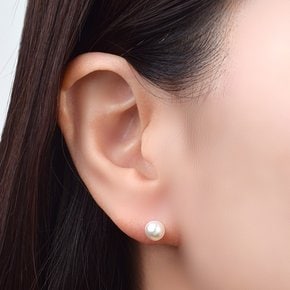 [온주얼] 14K 펄 크리스탈 진주 귀걸이 (6mm)