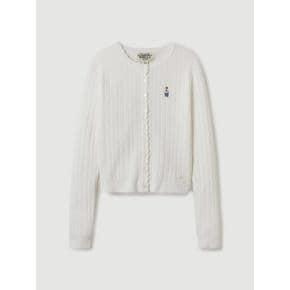 WHOAU Steve Ribbed Boucle Cardigan 스티브 립 부클 가디건 WHCKE2322F