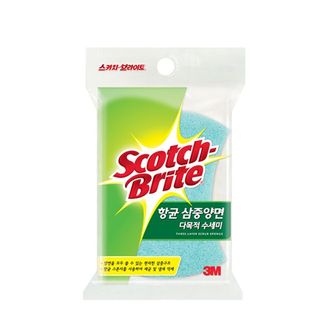 제이큐 스카치브라이트 항균 삼중양면 다목적 수세미 3M 1527 X ( 4매입 )