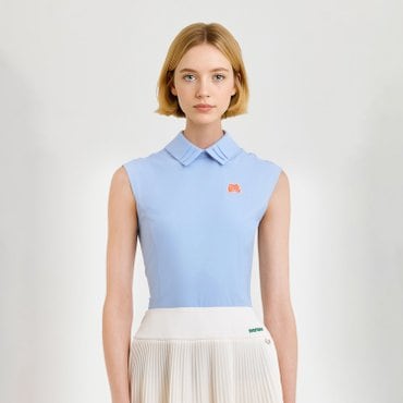 MARTINE GOLF [정상가 198000원]여성 백집업 슬리브리스 셔츠 S블루 (QW0DKS21942)
