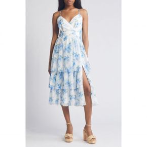 4609090 Lulus Cultivate Crushes Floral Midi Cocktail Dress