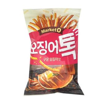  오리온 마켓오 오징어톡 구운오징어맛 80g x 12개 / 바삭한 고소한맛 고소한 술안주 안주과자 짭짤한 맛있는과자 손이가는 자꾸만손이가는 아이들이좋