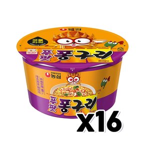 농심 푸팟퐁구리 컵라면 큰사발면 104g x 16개