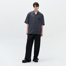 포비즘 엠브로이드 하프 셔츠 차콜 ZH3SH307CH