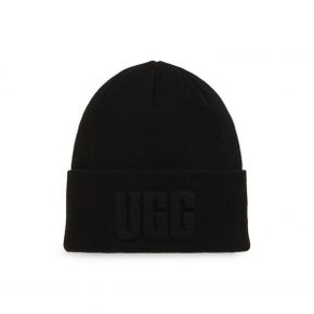 우먼 UGG 어그 3D 로고 비니 블랙 7836769