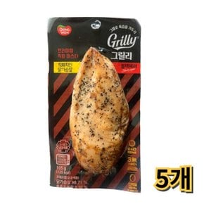 동원 그릴리 직화치킨 닭가슴살 블랙페퍼 105gx5개 무료배송/냉장 단백질보충 한끼대용