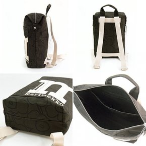 marimekko Mono Backpack Piirto Unikko 092692 코튼 유니코 배낭 여성 브랜드 가방 꽃 카키