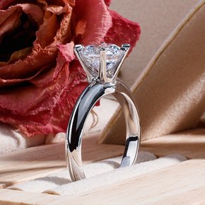 2캐럿 랩그로운 다이아몬드 반지 솔리테어 6프롱 기념일 선물 예물 웨딩 프로포즈 결혼