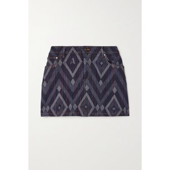 AHLUWALIA 알루왈리아 프린트 데님 미니 스커트 멀티컬러 1647597313386893