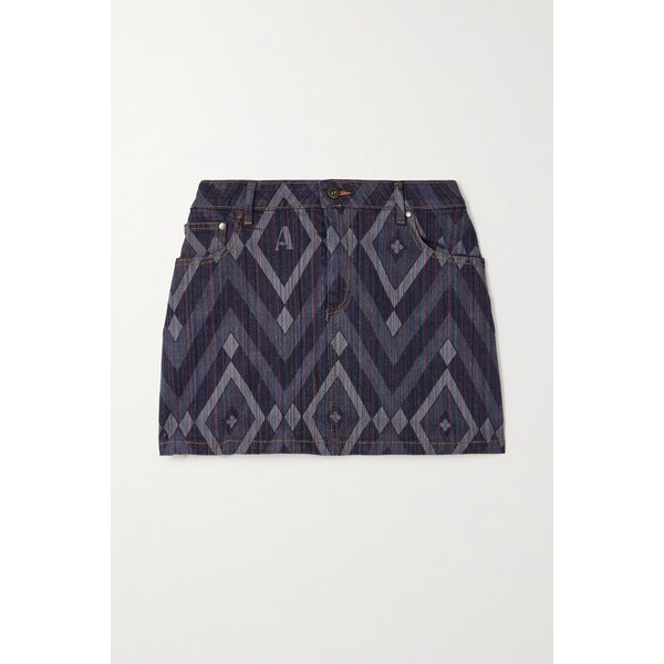 알루왈리아 프린트 데님 미니 스커트 멀티컬러 1647597313386893