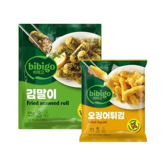 CJ제일제당 비비고 김말이 500g x1개+오징어튀김 180g x1개