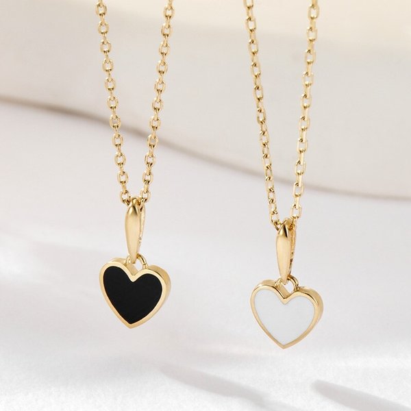 [비앤비골드] 14K 러브 하트 에나멜 펜던트 JAP41854