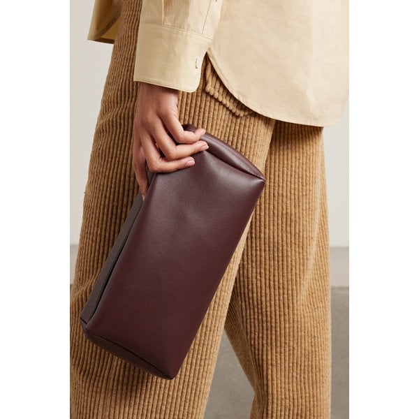 버건디 가죽 클러치 46376663162885351