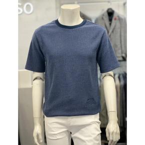 세이브존01 스트리치 데일리 라운드 니트 티셔츠 BSX2KR47ABU (S15362114)