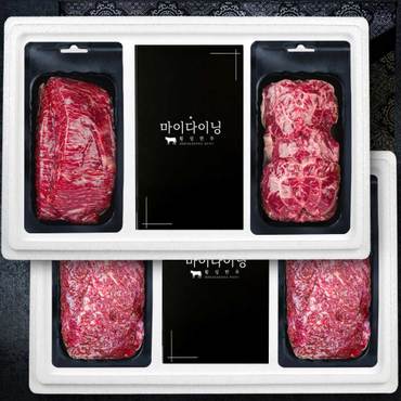 마이다이닝 [냉장/냉동] 횡성 한우 1등급 진심1호 불고기2 국거리 장조림 한우선물세트 1.6kg