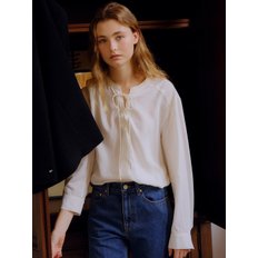 tencel eyelet shirt blouse (cream)