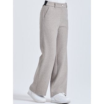 챌린저 여성 소프트웜 울터치 세미 와이드 팬츠 샌드