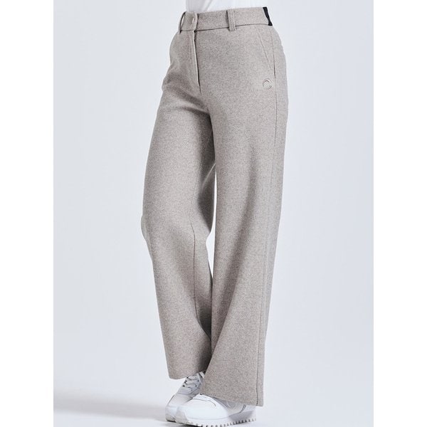 여성 소프트웜 울터치 세미 와이드 팬츠 샌드