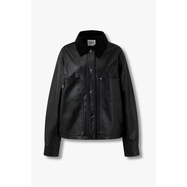 코듀로이카라넥 신세틱레더 점퍼 9196161507099