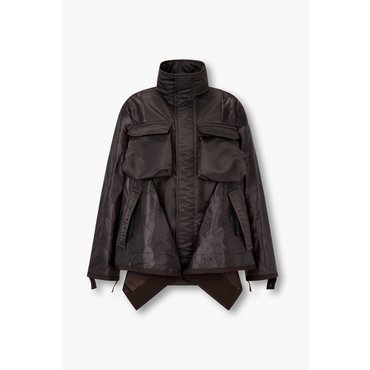SACAI [사카이]  여성 나일론 믹스 퀼티드 코트 6415305101