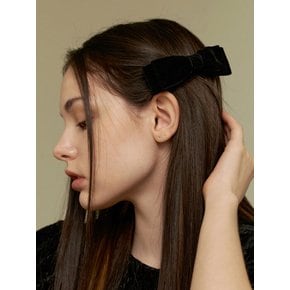 mini velvet black ribbon pin