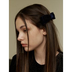 mini velvet black ribbon pin