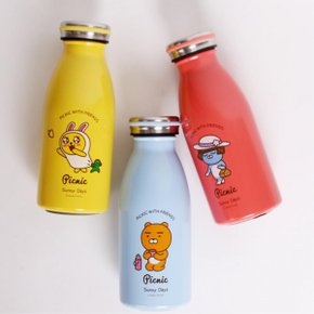 카카오 텐레스 우유병 텀블러 운동 통 휴대용 350ml