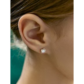 [진주귀걸이 2종 증정] Between faceted round earring
