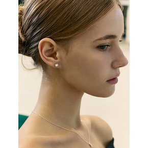 [진주귀걸이 2종 증정] Between faceted round earring