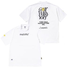 반팔티 모크넥 서퍼&욜프 화이트 YORF SHORT SLEEVE MOCK NECK SURF & YORF WHITE