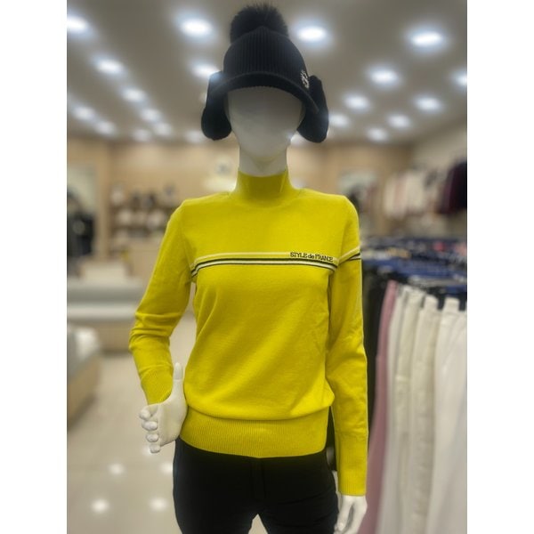 [여주점] 여성 배색포인트 하이넥 방풍 스웨터 GO422LKPO1 LYEL
