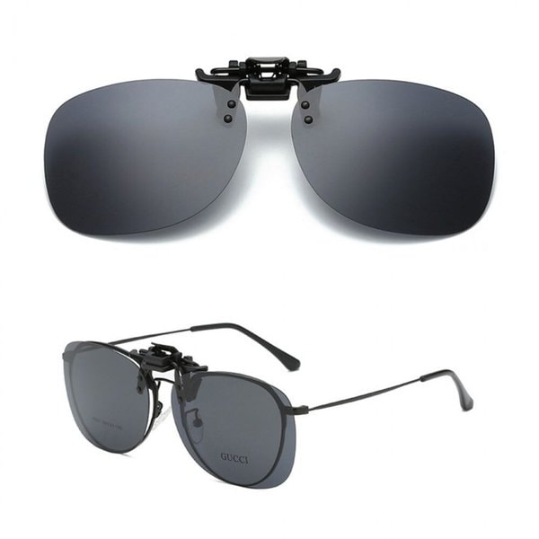 [옷자락] 남성 여성 클립형안경 가벼운 라운드 편광 선글라스