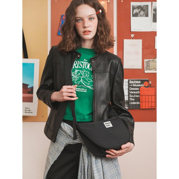 mini ver. Halfmoon cross bag_Black