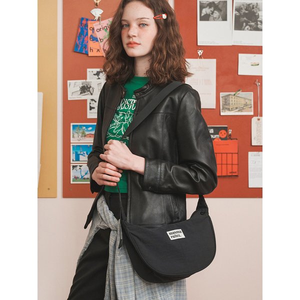 mini ver. Halfmoon cross bag_Black