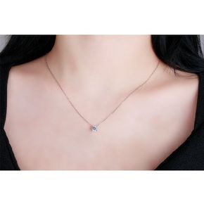 천연 5부 목걸이 다이아 우신 G SI1 VG 선샤인 4프롱 선물 결혼 14K 18K