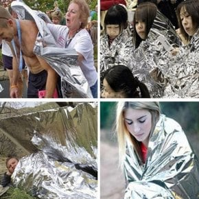 (선택 비상담요 130x210)도매직방 비상담요 저체온방지 응급 재난 생존 은박담요