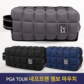 [PGA TOUR] 공식 라이센스 네오프렌 엠보 골프 파우치 / 여행