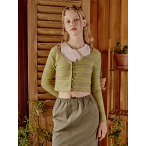 Cross Line Crop Knit (Green)