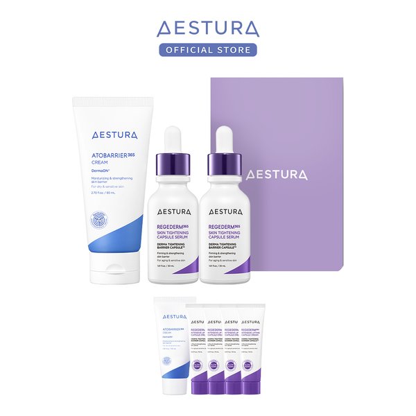 리제덤365 모공탄력 캡슐세럼 30ml x 2개 + 아토베리어365 크림 80ml
